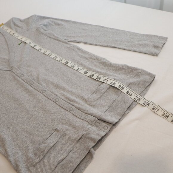 Lacoste Women's Ribbed Knit Lightweight Cotton Blend Cardigan Size EU42 US L EUC - Picture 8 of 9